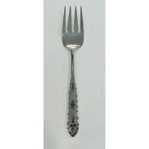 Oneida  Serving‎ Fork FLORAL BOUQUET Stainless Distinction Silverware Flatware